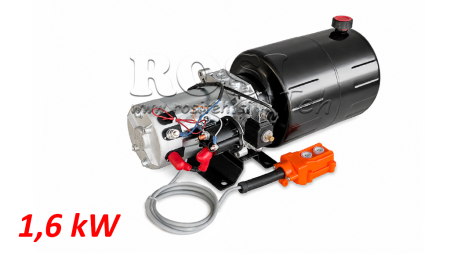 MINI HYDRAULIKAGGREGAT 12V DC - 1,6kW = 2,1cc - 8 lit - Einfachwirkende Funktion (Metallgehäuse)