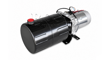 MINI HYDRAULIKAGGREGAT 12V DC - 1,6kW = 2,1cc - 8 lit - Einfachwirkende Funktion (Metallgehäuse)
