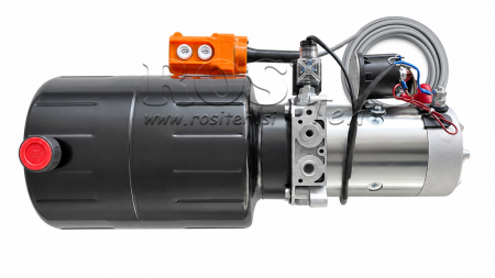 MINI HYDRAULIKAGGREGAT 12V DC - 1,6kW = 2,1cc - 8 lit - Einfachwirkende Funktion (Metallgehäuse)