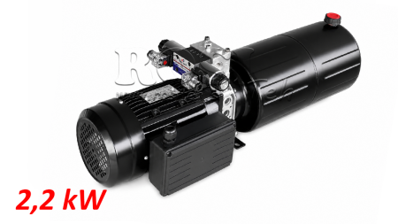 MINI HYDRAULIKAGGREGAT 230V AC (2.2 kW) - 8.0 cc - 11.2 lit/min - tank 12 lit