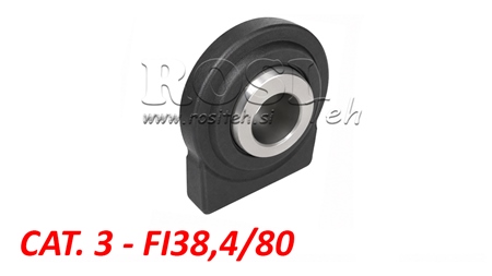 SUPPORTO ROTULA PIATTO A SALDARE CAT.3 FI38,4/80