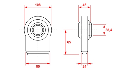 SUPPORTO ROTULA PIATTO A SALDARE CAT.3 FI38,4/80