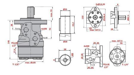 HYDRAULIKMOTOR MR 100