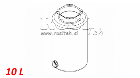 METALLTANK- ROLL PP 10 LITER HORISONTAL-VERTICAL