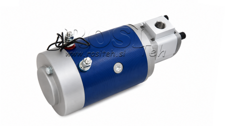 HYDRAULIKKOPPLUNG PUMPE GR.1 + ELEKTROMOTOR 12V 1,6kW = 2,5cc - 6,6lit