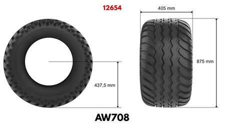 400/60-15,5 TYRE AW708 - 14 PR