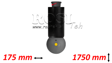 TELESKOPICKÝ HYDRAULICKÝ VALEC - MEILLER KIPPER 5 ÚROVNÍ 175mm - 15 ton ZDVIH 1750mm