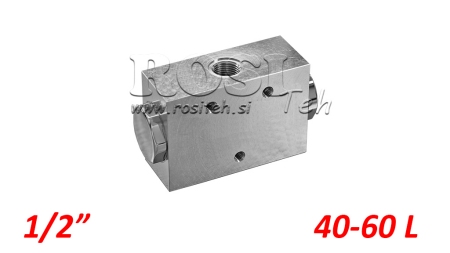 HYDRAULISK DISTRIBUTIONSVENTIL FLÖDE V1026 DFL 40-60 LIT - 3/8 - 250 BAR (MAX.300 BAR) METALL