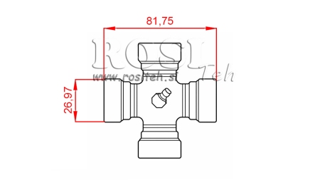KRIŽNI ZGLOB F-26,97X81,75 ZA ECO KARDANSKU OSOVINU 910mm 30-75KS I 890mm 30-75KS