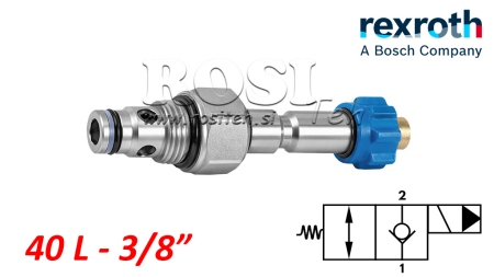 HYDRAULISCHER OFFENER ELEKTROMAGNETISCHER STEUERGERÄT FÜR 2-WEGE-VENTIL REXROTH 3/8 40-LIT