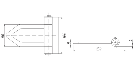 DREIECKIGE BORDWANDSCHARNIER FÜR GROSSE PRIKOLIKEN