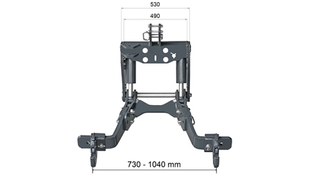 KOMPLETNÝ TROJBODOVÝ ZÁVES UNIVERZÁLNY CAT. 2 - FLEX PRE TRAKTOR 1500 KG (RAL PODĽA VÁŠHO VÝBERU)