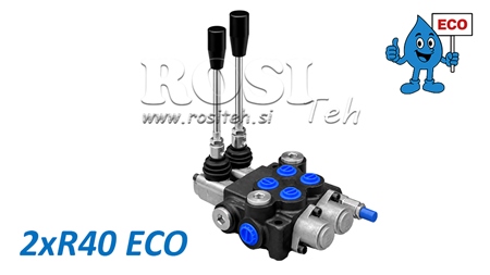 HYDRAULISCHES HANDVENTIL – 2-SEKTIONEN-STEUERVENTIL 2xR40 ECO
