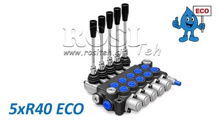 HYDRAULISCHES HANDVENTIL – 5-SEKTIONEN-STEUERVENTIL 5xR40 ECO