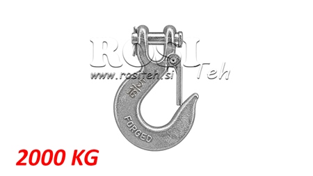 HAKEN MIT SICHERHEITSKLAPPE - 2000 KG