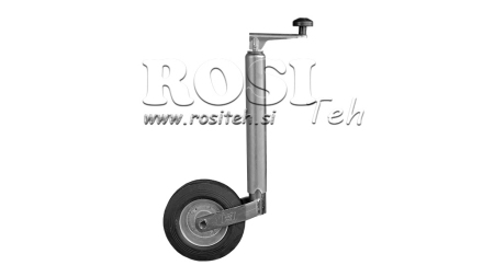 THREADED SUPPORT LEG WITH WHEEL FOR TRAILERS 220MM - 150KG