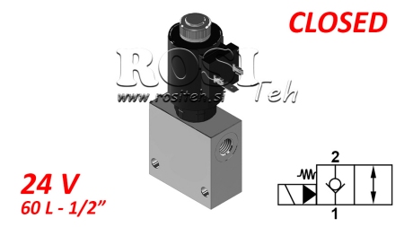 2-VAIHE VALVE 1/2 (NC) 24V - 60LIT