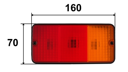 BAG REKTANGULÆR LYS 3 POSITIONER