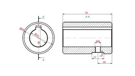 REDUZIERER FÜR HYDROMOTOR MP-MR 25x70x10