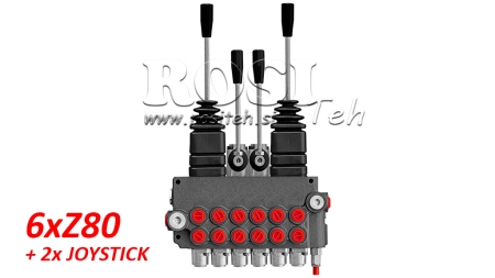 VALVOLA IDRAULICA 6xZ80 + 2x JOYSTICK