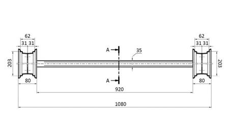 AKSELI 900 kg ILMAN JARRUA 8
