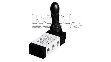 PNEUMATISCHES HANDVENTIL 5/3 3/8 PRT-1053-CRV RÜCKGABE MIT FEDER