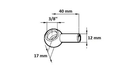 tubo metallico banjo 3/8