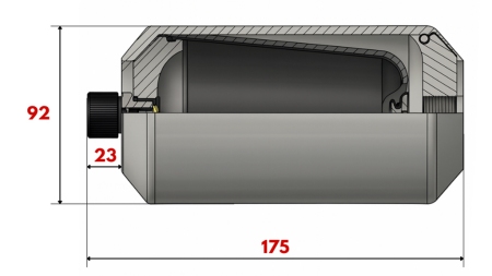 HYDROSPEICHER 0,45 LIT - M18x1,5