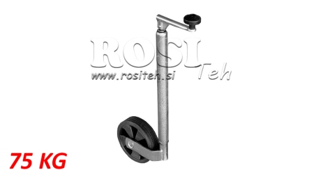 LEGGI DI SUPPORTO FILETTATE CON RUOTA PER RIMORCHI 190MM - 75KG