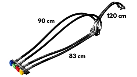 KÉZI OSZTÓSZELEP CSÖVEKKEL TRAKTOR BILLENTYŰ KIMENET DF-6/2 60lit/perc