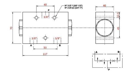 HYDRAULIC DISTRIBUTION VALVE FLOW V1022 DFL 6-10 lit - 3/8 - 250 bar (max.300 bar) METAL