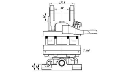 Obrotowy hydrauliczny 6000/3000 KG z flanszą