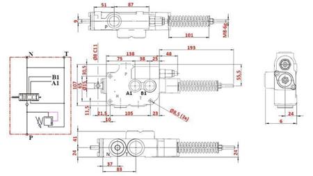 VÁLVULA HIDRÁULICA 1xP80 A7 ZS1/G VRŠIČKAR