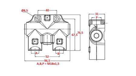 HYDRAULIKVENTIL FÜR MARKIERER EINZEL M18x1.5