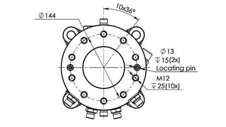 HYDRAULIK ROTATOR  GR55FF - 4500/2500 DOPPELFLANSCH