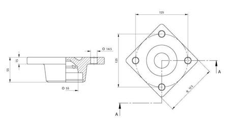 BOLA fi 55 COM FLANGE