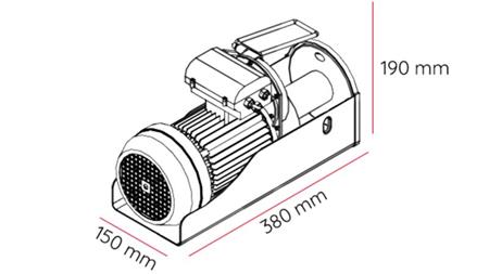 230 V ELEKTRISK WINCH DWI 300/600 kg