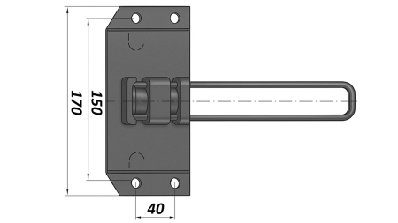 HOLDER FOR METAL CHOCK 1,600 KG