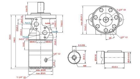 HYDROMOTOR B/MR 315 - MIT BREMSE