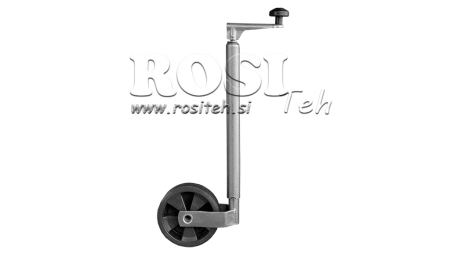 LEGGI DI SUPPORTO FILETTATE CON RUOTA PER RIMORCHI 190MM - 75KG