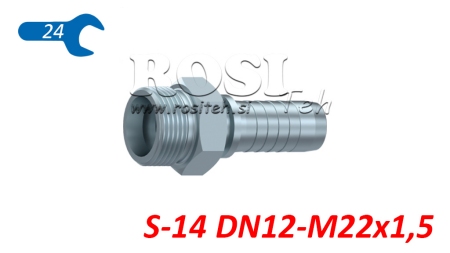 ΥΔΡΑΥΛΙΚΗ ΣΥΝΔΕΣΗ CES 14 S ΑΡΣΕΝΙΚΟ DN12-M22X1,5