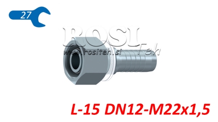 ХИДРАВЛИЧНА ВРЪЗКА DKOL 15 L ЖЕНСКА DN12-M22X1,5