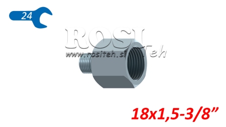 HYDRAULIKADAPTER MÄNNLICH-WEIBLICH 18x1,5-3/8