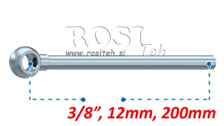 METALLROHR MIT RING 3/8 200mm