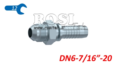 HYDRAULISCHER ANSCHLUSS AGJ JIC74° MÄNNLICH DN6-7/16