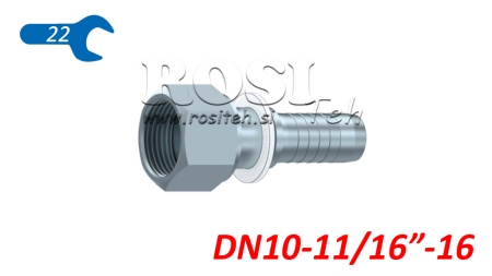 HYDRAULIC FITTING DKORFS FEMALE DN10-11/16-16