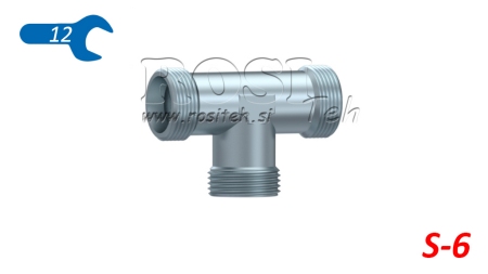 HYDRAULISCHES T-STÜCK S-6 AUSSENGEWINDE M14X1,5