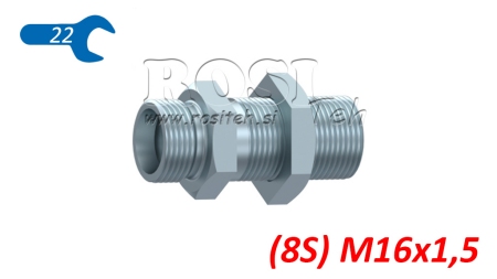 ZŁĄCZE HYDRAULICZNE PRZELOTOWE PODWÓJNE (8S) M16X1,5
