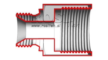 HYDRAULIKADAPTER MÄNNLICH-WEIBLICH 1/2-1/4