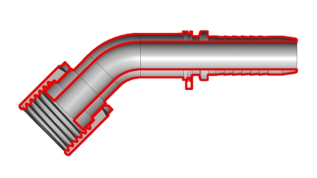 HYDRAULICKÉ PŘIPOJENÍ DKORFS ŽENSKÝ ELBOW 45° DN8-11/16-16